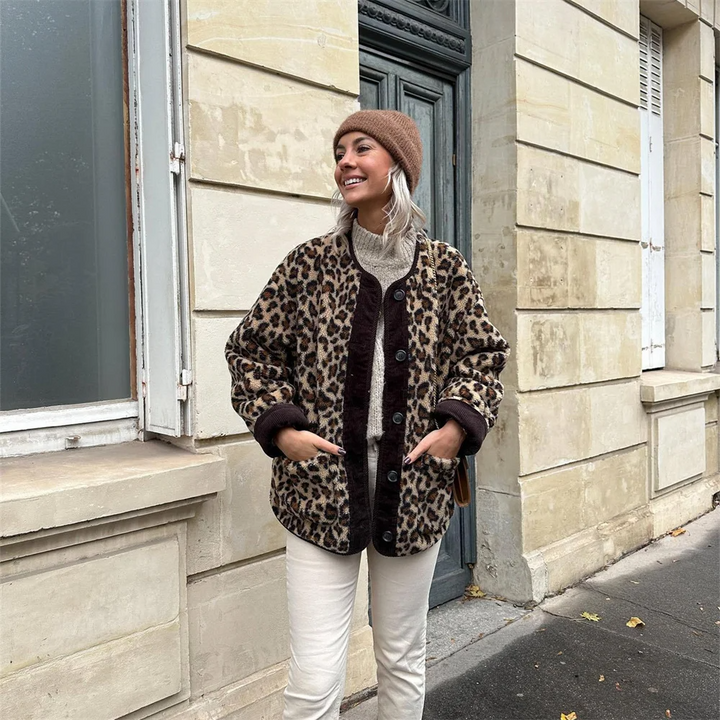 Clementine - Leopard print jacke für damen