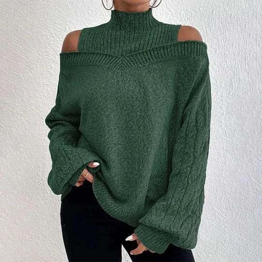 Beate - elegantes longsleeve mit überschnittenen schultern