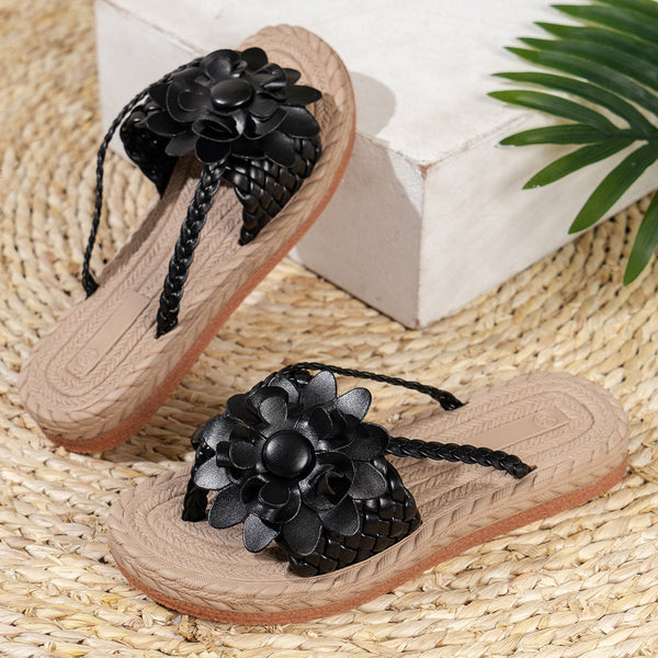Blossom - Modische flache Damen-Sandalen mit Blumen