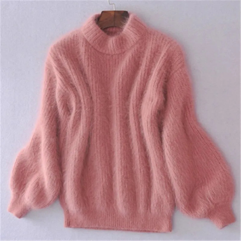 Gabrielle - Lockerer strickpullover in unifarbe