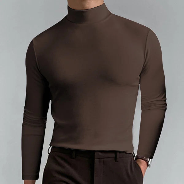 Henry - Slim fit t-shirt mit hoher taille und langen armeln