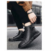 Grace - Schwarze Stiefel Warme Lederstiefel