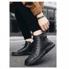 NoirStrider™ |  Schwarze Warme Lederstiefel