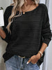 Katherine - Lila Strickpullover Mit Langen Ärmeln