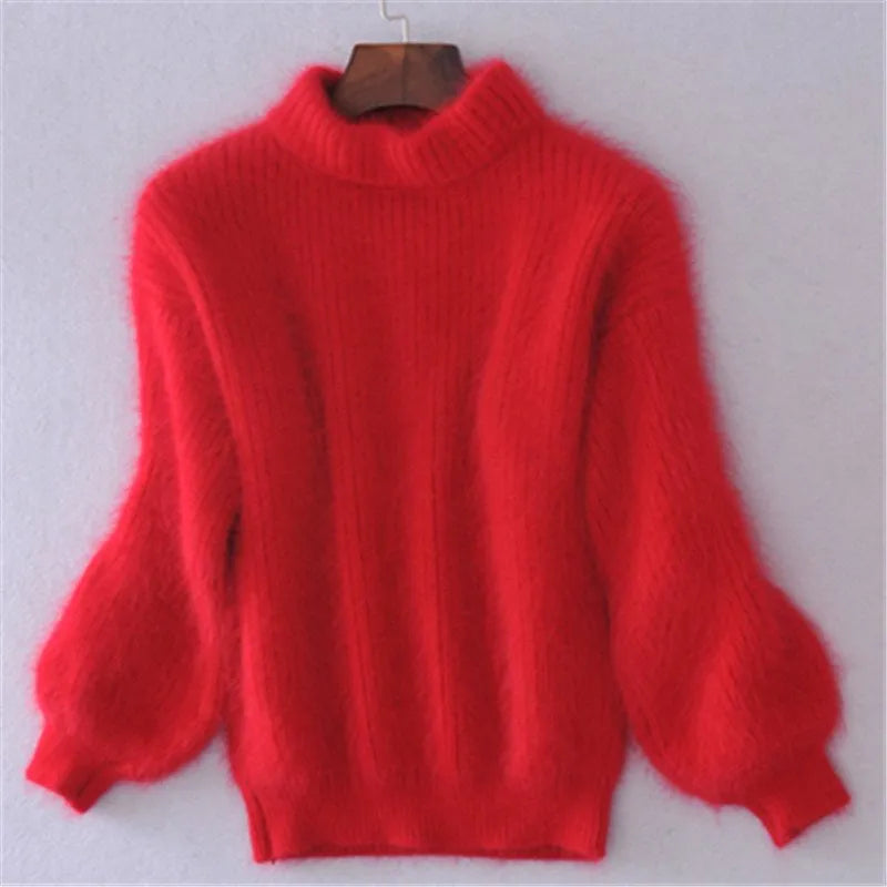 Gabrielle - Lockerer strickpullover in unifarbe