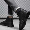 NoirStrider™ |  Schwarze Warme Lederstiefel