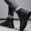 Grace - Schwarze Stiefel Warme Lederstiefel