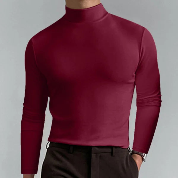 Henry - Slim fit t-shirt mit hoher taille und langen armeln