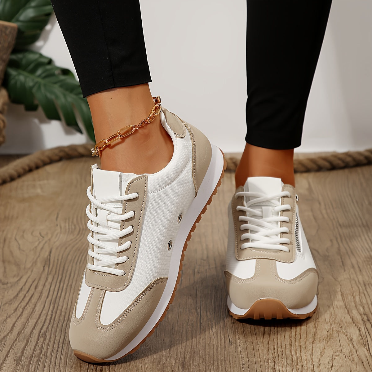 Orthopädische Sneakers für Damen mit Plateausohle und Schnürverschluss