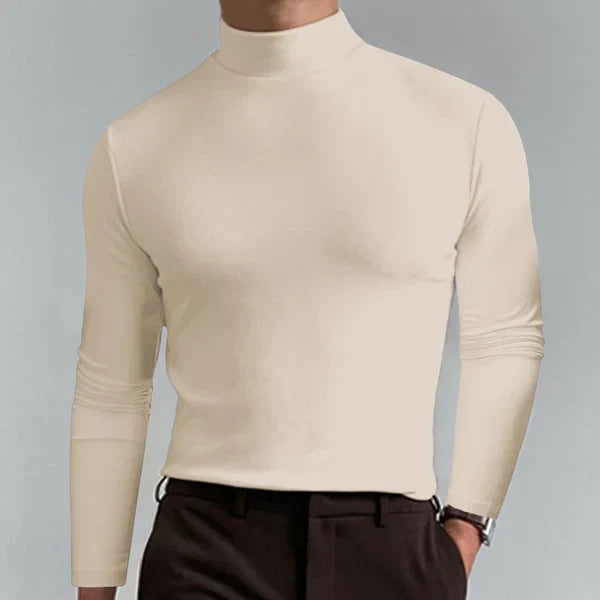 Henry - Slim fit t-shirt mit hoher taille und langen armeln