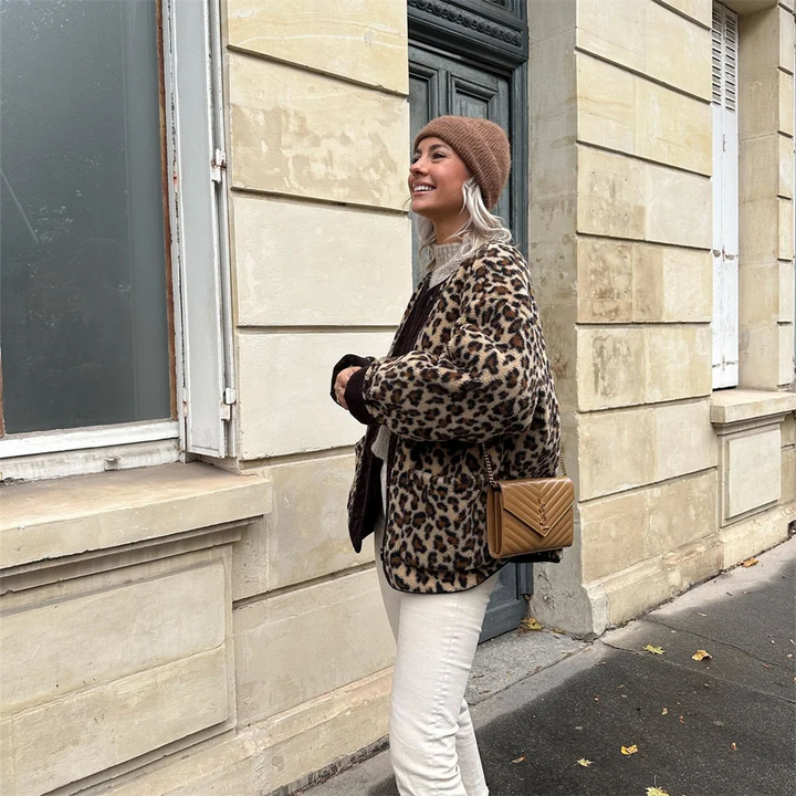 Clementine - Leopard print jacke für damen