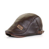 Bryan™ Herren Retro Leder Baskenmütze