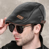 Bryan™ Herren Retro Leder Baskenmütze