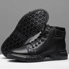 Grace - Schwarze Stiefel Warme Lederstiefel