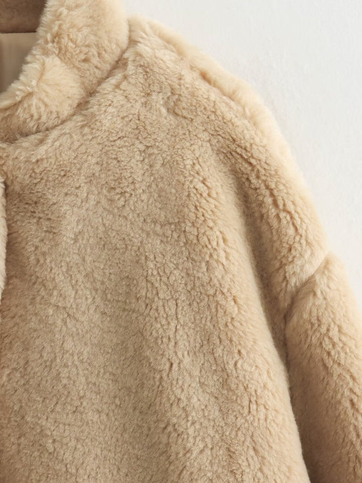 Christina - Weiche teddybärjacke für damen