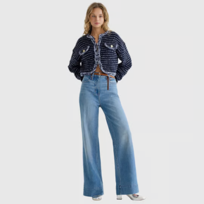 Roselyn - Lange und weite Denim-Hosen
