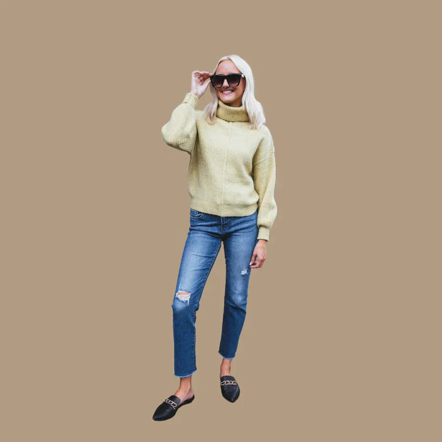 Beulah - Rollkragenpullover mit schnürung