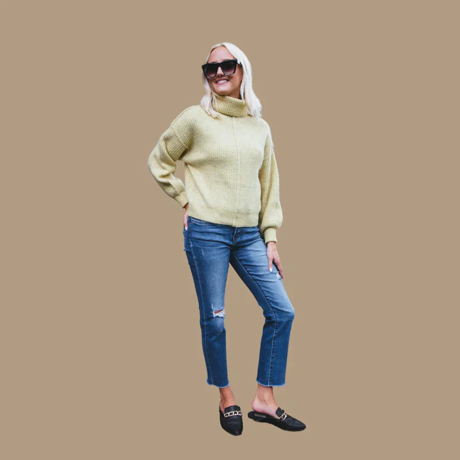 Beulah - Rollkragenpullover mit schnürung