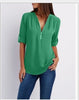 Frauke - Elegante Bluse mit halbem Reißverschluss