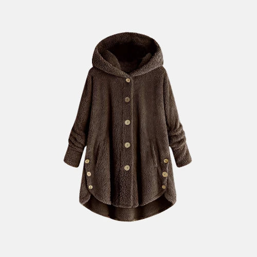 Jasmina - Teddyjacke Mit Knöpfen Und Kapuze