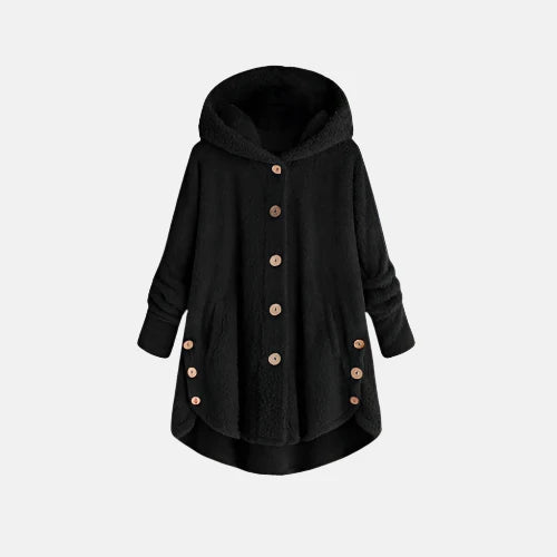 Jasmina - Teddyjacke Mit Knöpfen Und Kapuze