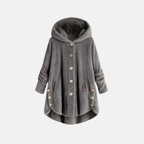 Jasmina - Teddyjacke Mit Knöpfen Und Kapuze