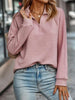 Yvonne  - Schicker gerippter Pullover mit halbem Reißverschluss