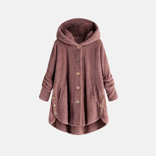 Jasmina - Teddyjacke Mit Knöpfen Und Kapuze