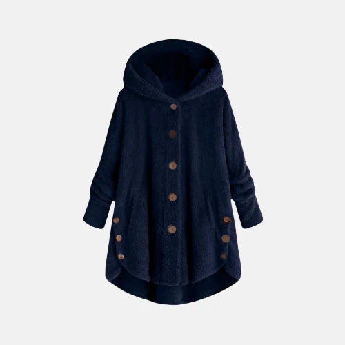 Jasmina - Teddyjacke Mit Knöpfen Und Kapuze