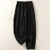 Sommerhose für Damen aus Leinen mit elastischem Bund