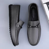 Herren Slipper aus echtem Leder mit metallischem Seildetail