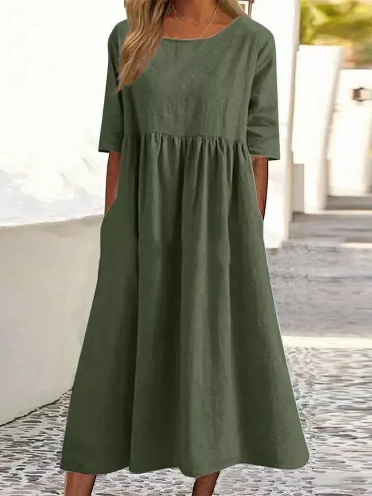 Sorella™ - Elegantes, bequemes Baumwollkleid