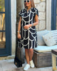 Jutta - Kurzärmeliges Midikleid