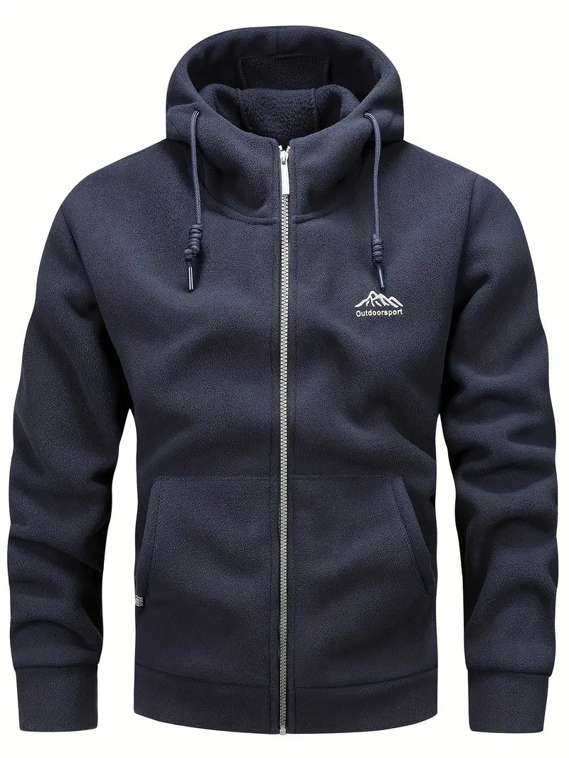 Dionte - Warme fleecejacke für herren mit hapuze