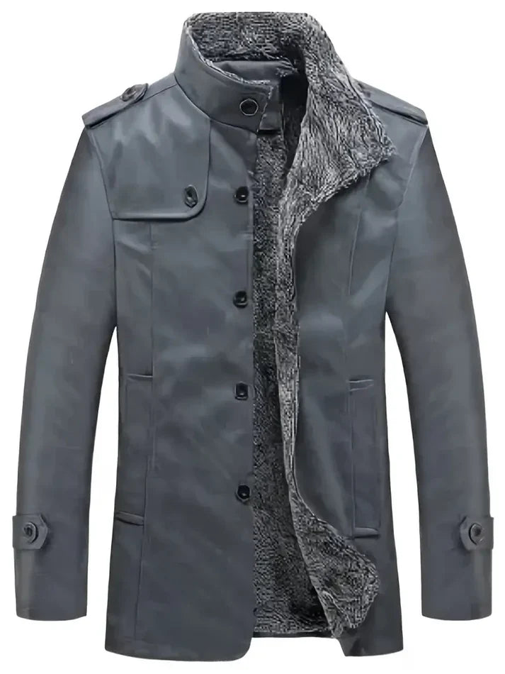 Caleb - Herren lederjacke mit fleecefutter