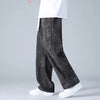 Herren-Cordhose mit weitem Bein und Kordelzug in der Taille