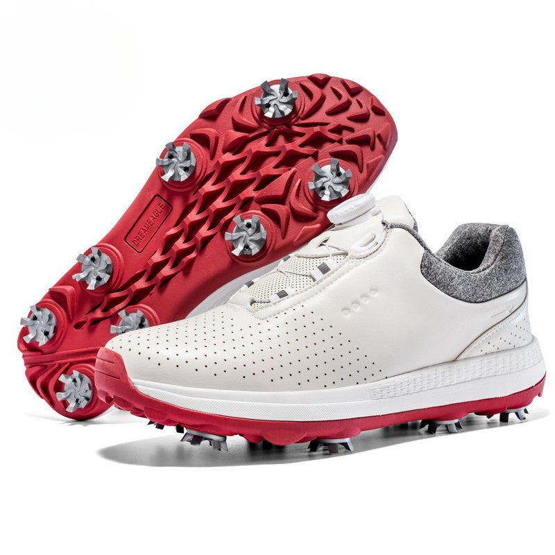 Wasserdichte Golfschuhe für Herren mit Drehverschluss und Stollensohle