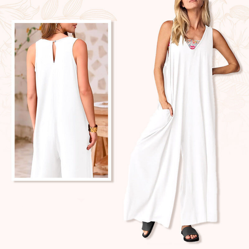 Karin - Unser klassischer V-Ausschnitt-Jumpsuit