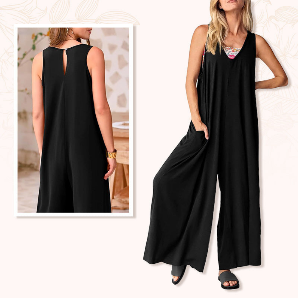 Karin - Unser klassischer V-Ausschnitt-Jumpsuit