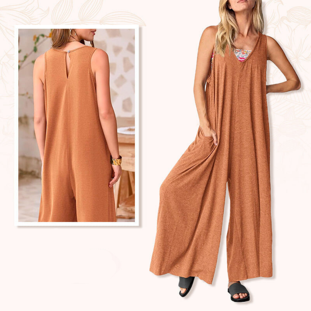 Karin - Unser klassischer V-Ausschnitt-Jumpsuit