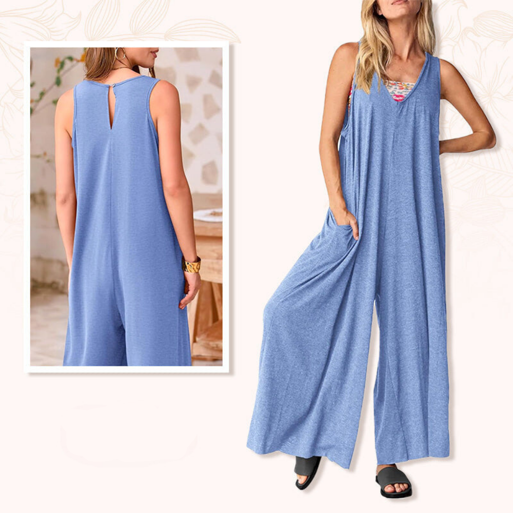 Karin - Unser klassischer V-Ausschnitt-Jumpsuit