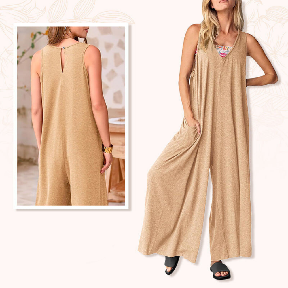 Karin - Unser klassischer V-Ausschnitt-Jumpsuit