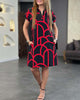 Jutta - Kurzärmeliges Midikleid