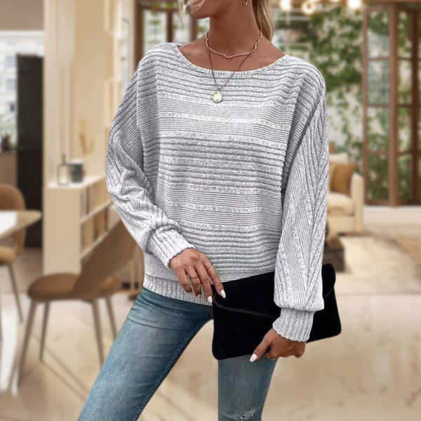 Ava – Stylischer strukturierter Strickpullover