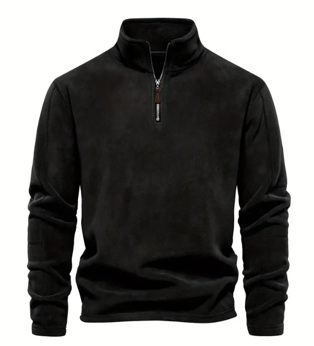Melvin - Cordpullover mit halbem reißverschluss