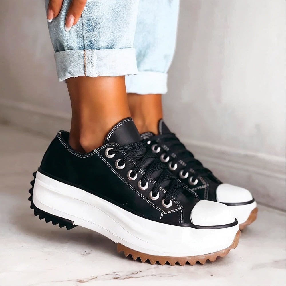 Victoria - Plateau-Sneakers aus Leder