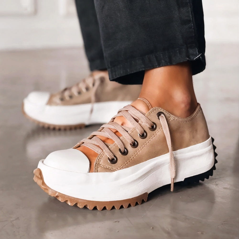 Victoria - Plateau-Sneakers aus Leder