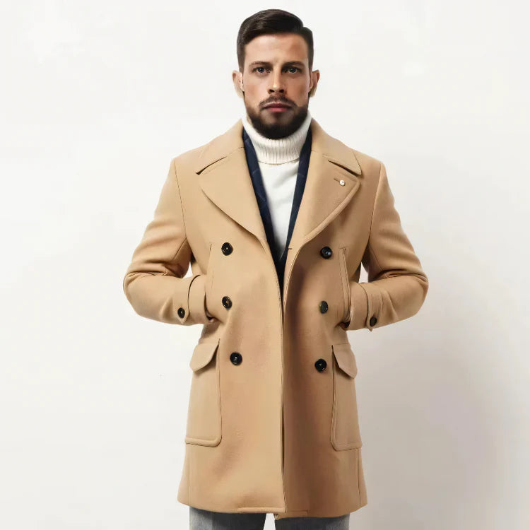 René- warme herrenjacke mit seitentaschen und jackenkragen