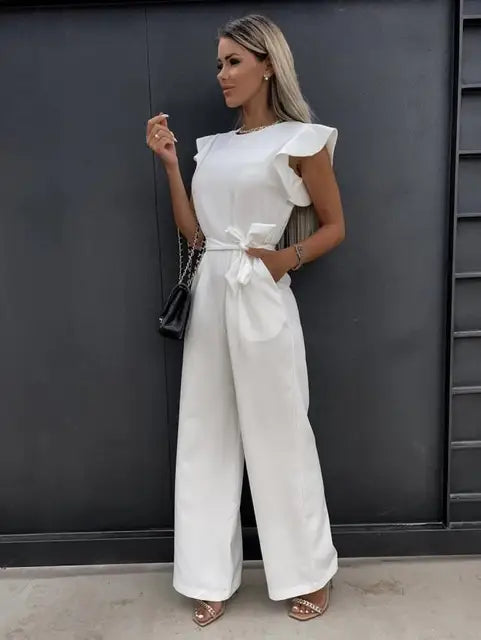 Katja - Eleganter Jumpsuit mit Rüschenärmeln