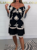Anita - Gedrucktes Kleid mit V-Ausschnitt